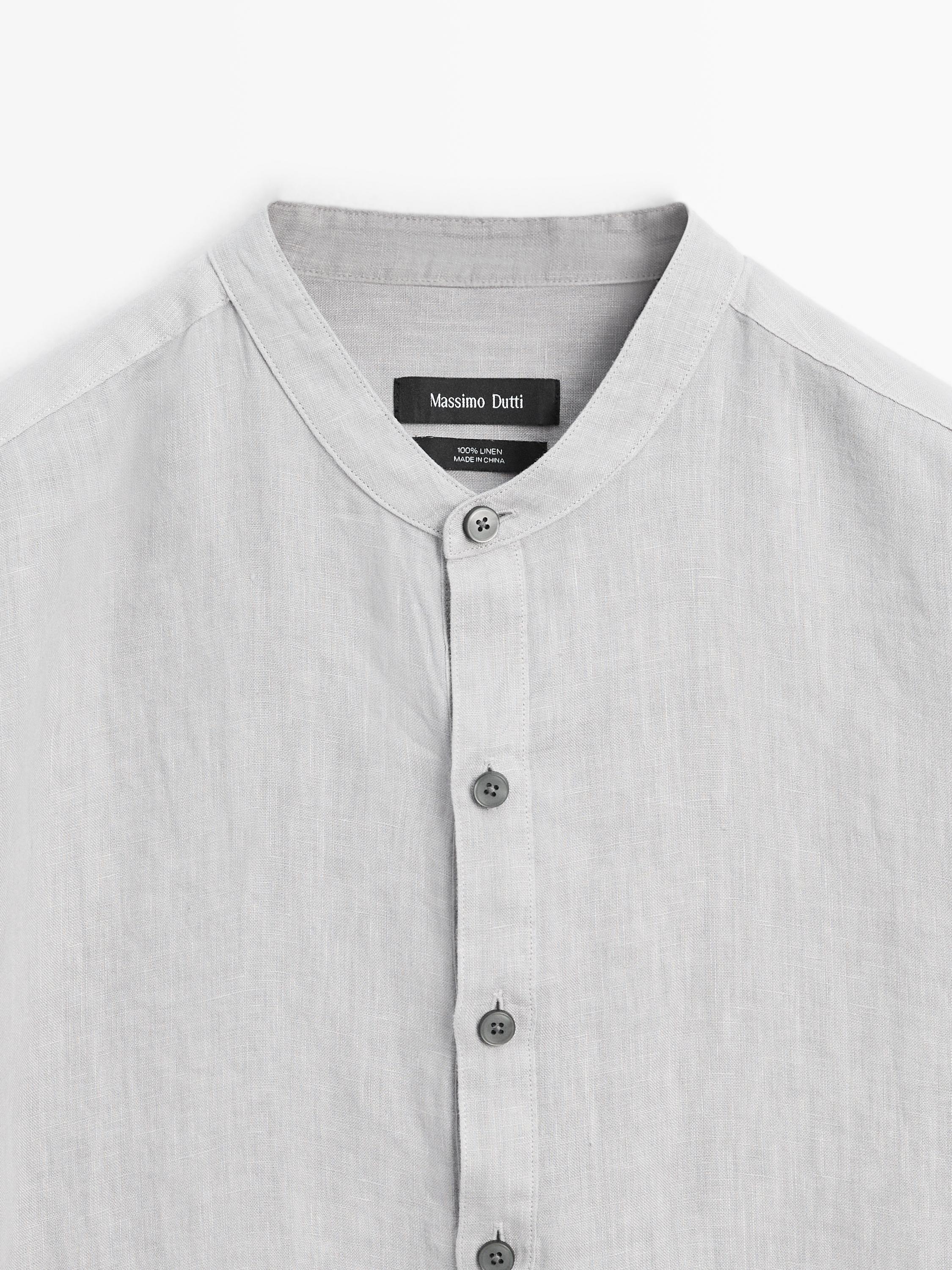 100% linen slim fit shirt